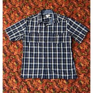 Carhartt Relaxed Fit Button Down Short Sleeve Plaid Shirt Men's Size XL EUC